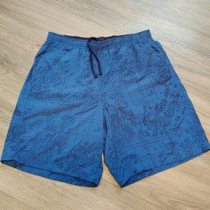 Excellent Used Condition Men's L.L.Bean Blue Swim Trunks Size Small